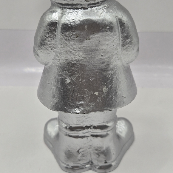 VTG Silver Cast Iron Elf Candlestick Holder Taper Holder From CB2 5.25"H - Picture 9 of 14